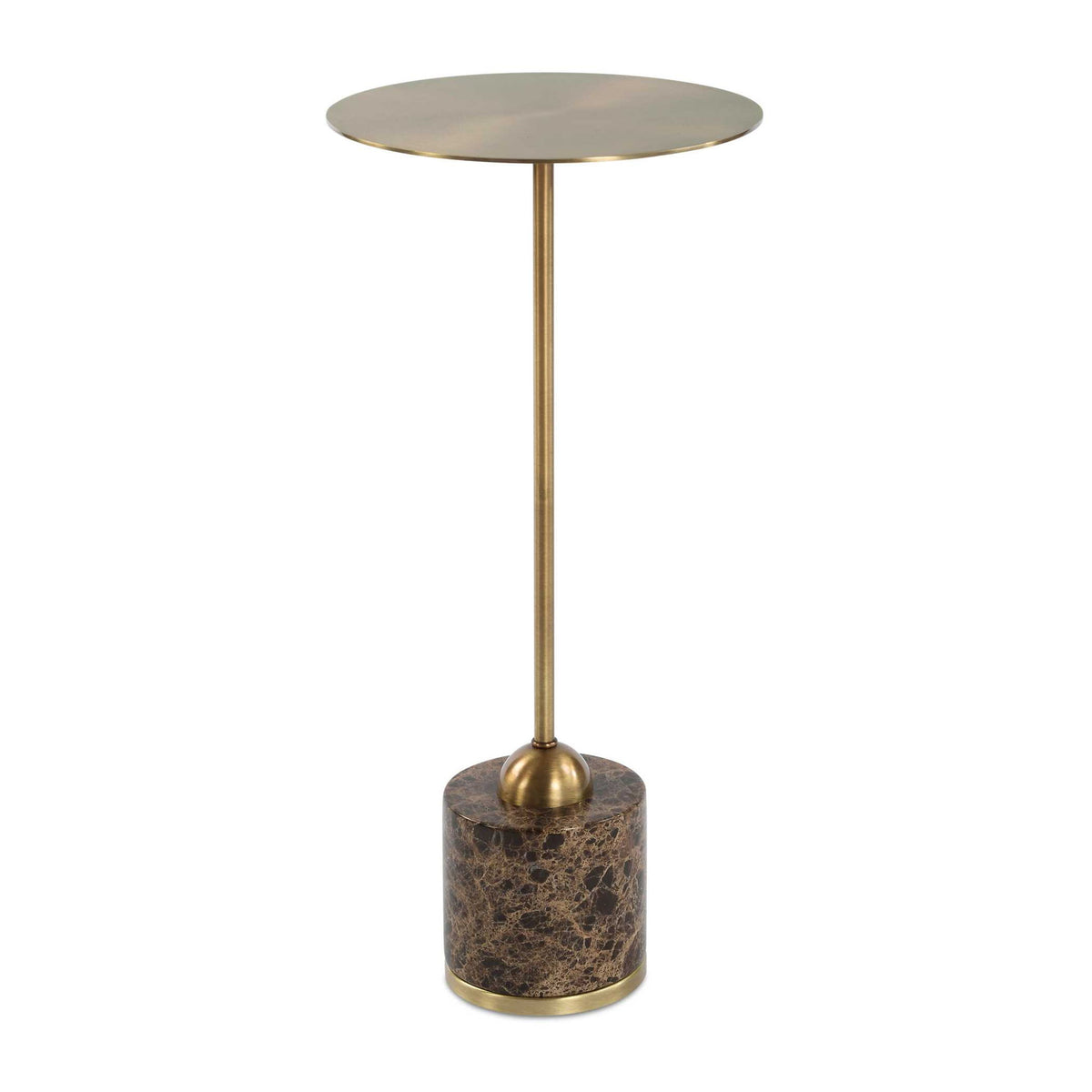 Verlin - Brass Drink Table - Black
