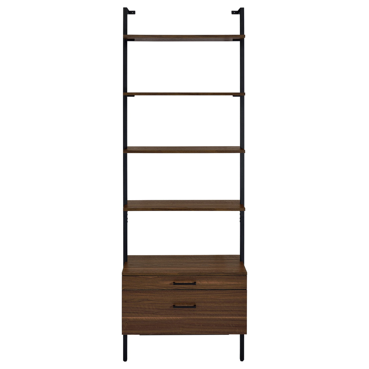 Wendell - 4 Shelf Storage Wall Bookshelf - Walnut