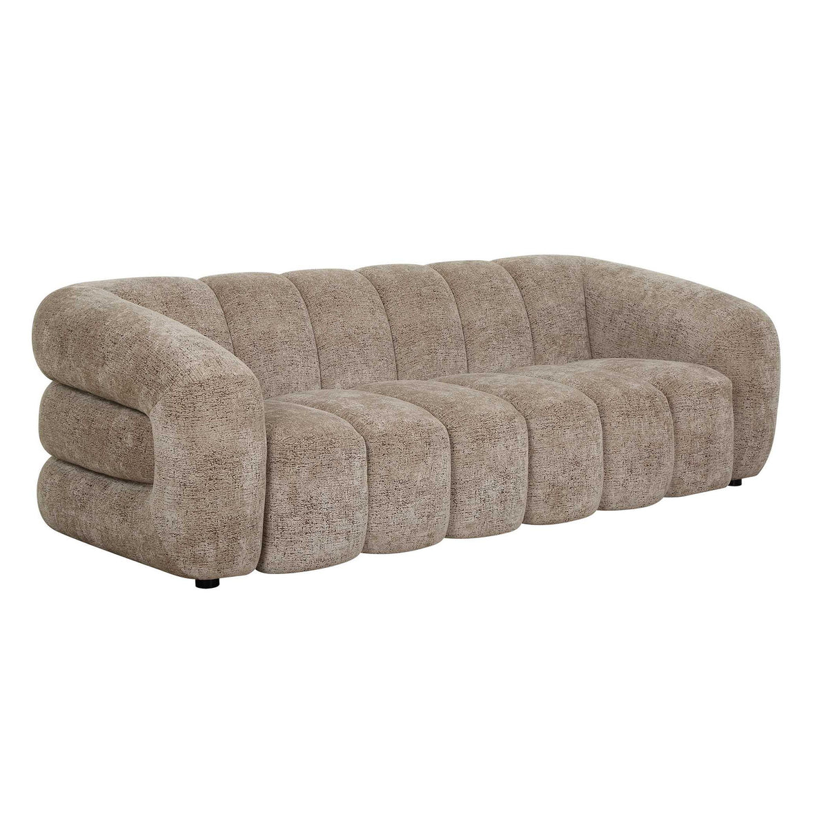 Modella - Upholstered Chenille Sofa - Brown