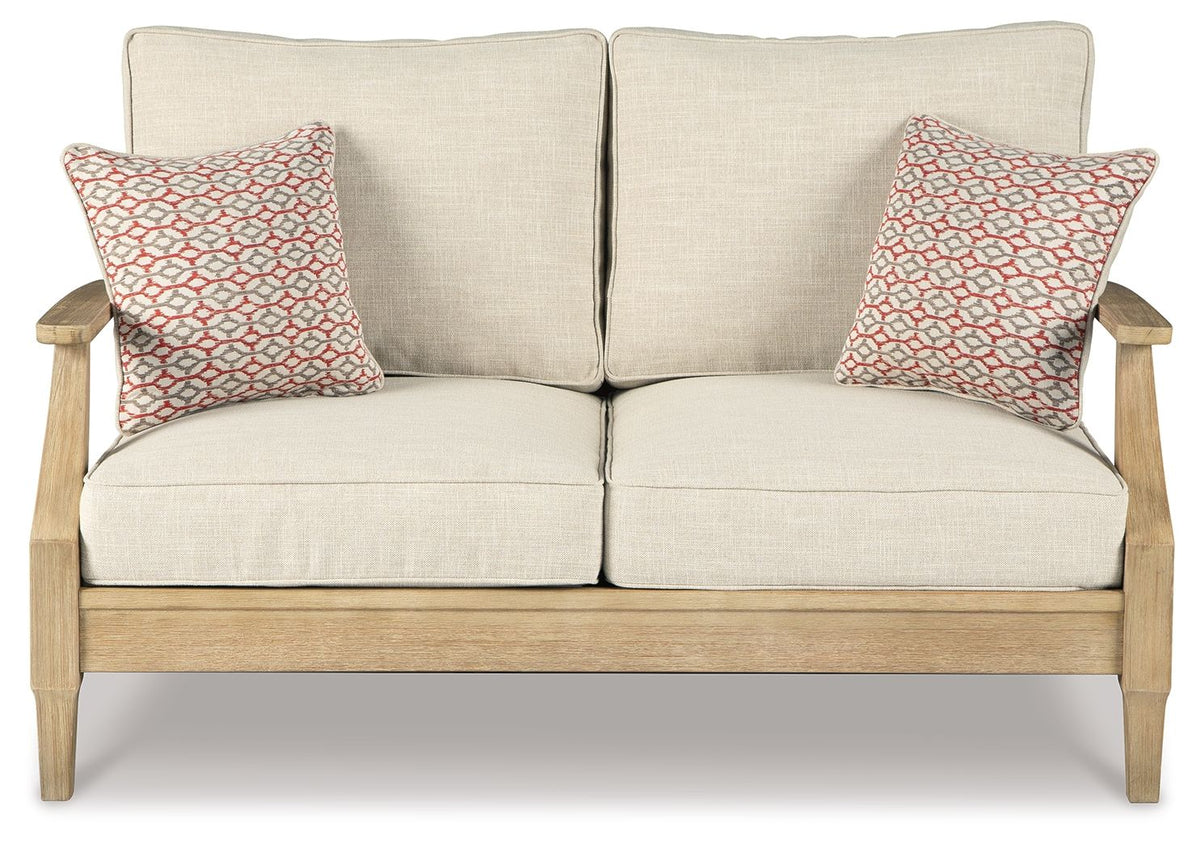 Clare View - Loveseat w/Cushion - Beige - R&R Furniture Gallery (Fountain Valley, CA)