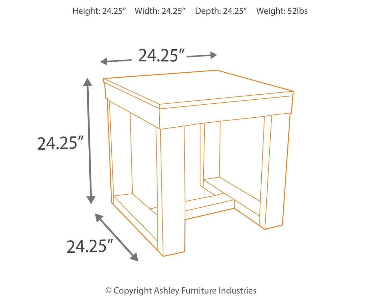 Watson - Square End Table - Dark Brown - R&R Furniture Gallery (Fountain Valley, CA)