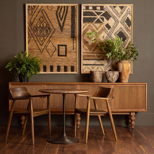 Kasen - Bistro Table - Brown And Green And Antique Brass