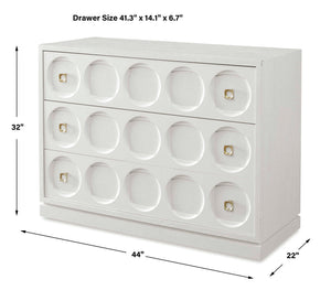 Roundabout - 3 Drawer Chest - White