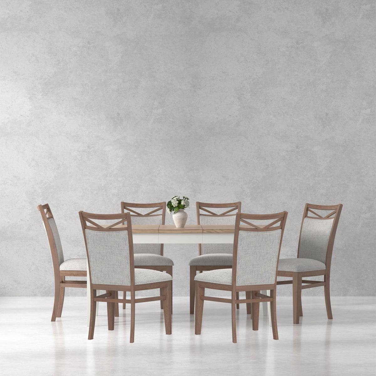 Americana Modern Dining - Rectangular Dining Table With Extensions - Cotton
