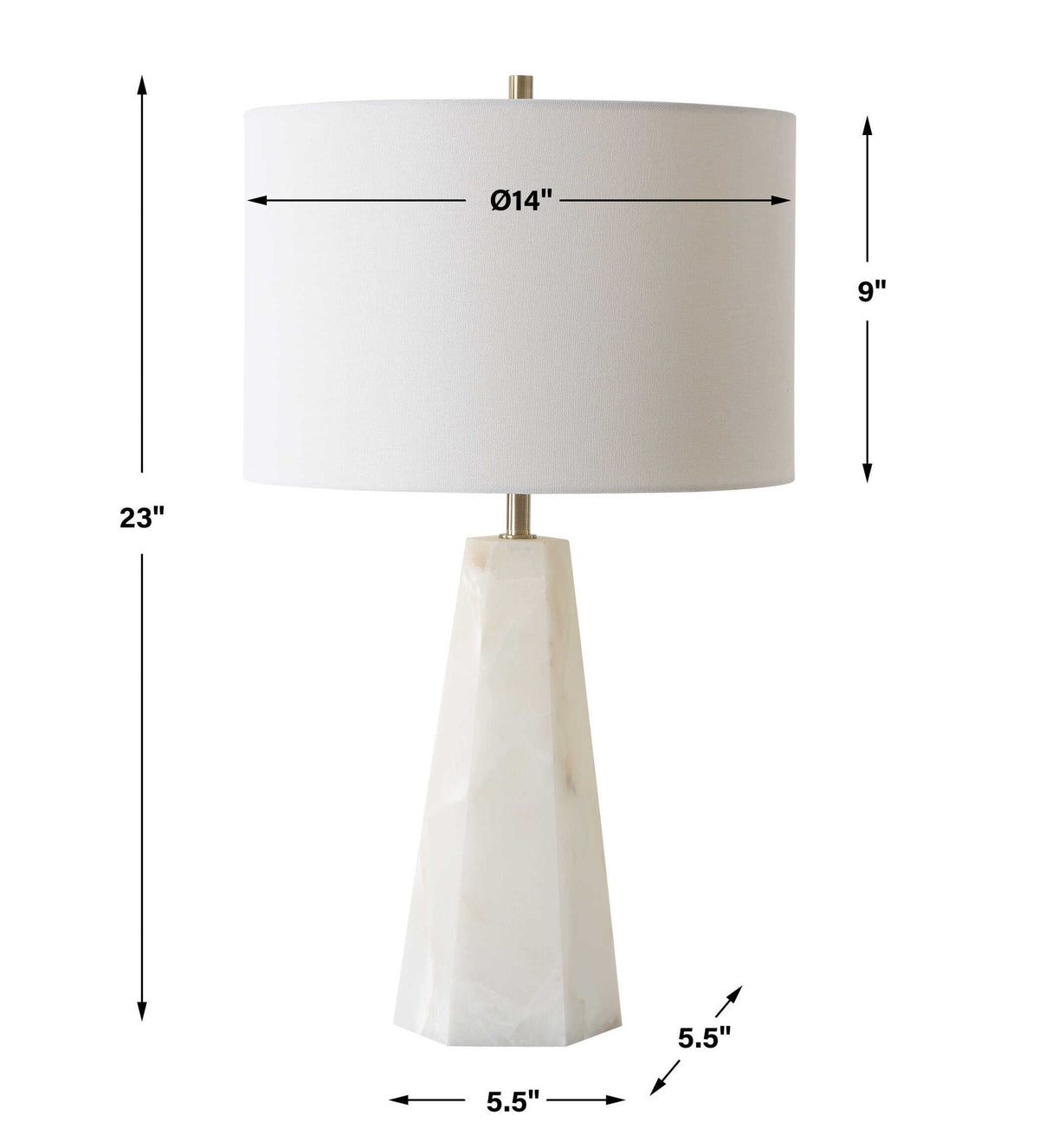 Table Lamp - White Marble