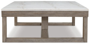 Loyaska - Rectangular Cocktail Table - Brown / Ivory - R&R Furniture Gallery (Fountain Valley, CA)