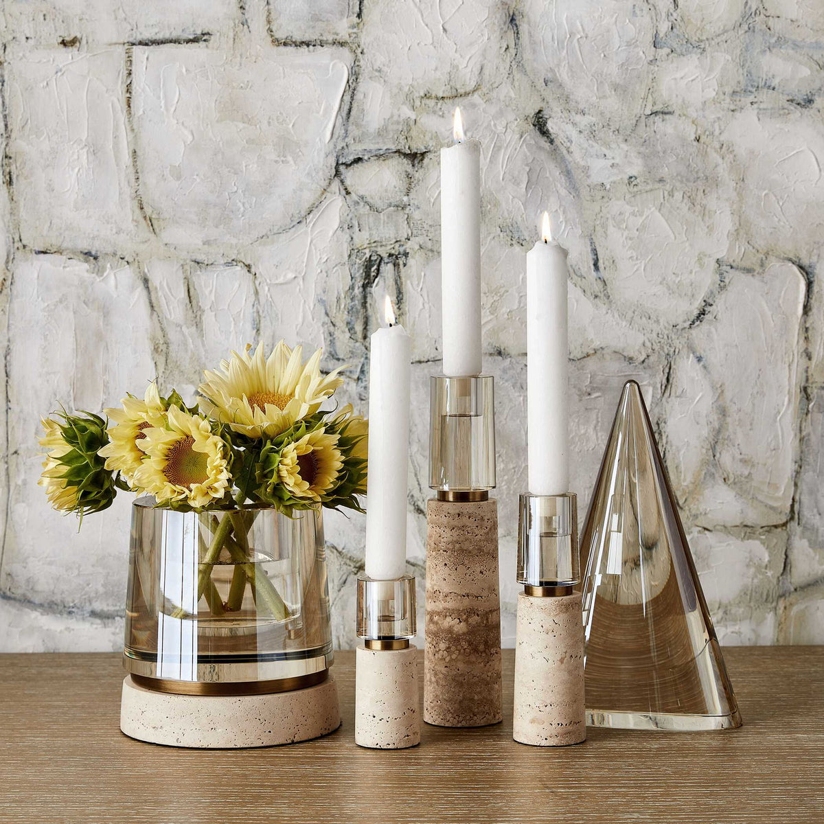 Optic - Candleholder/Vase - Brown