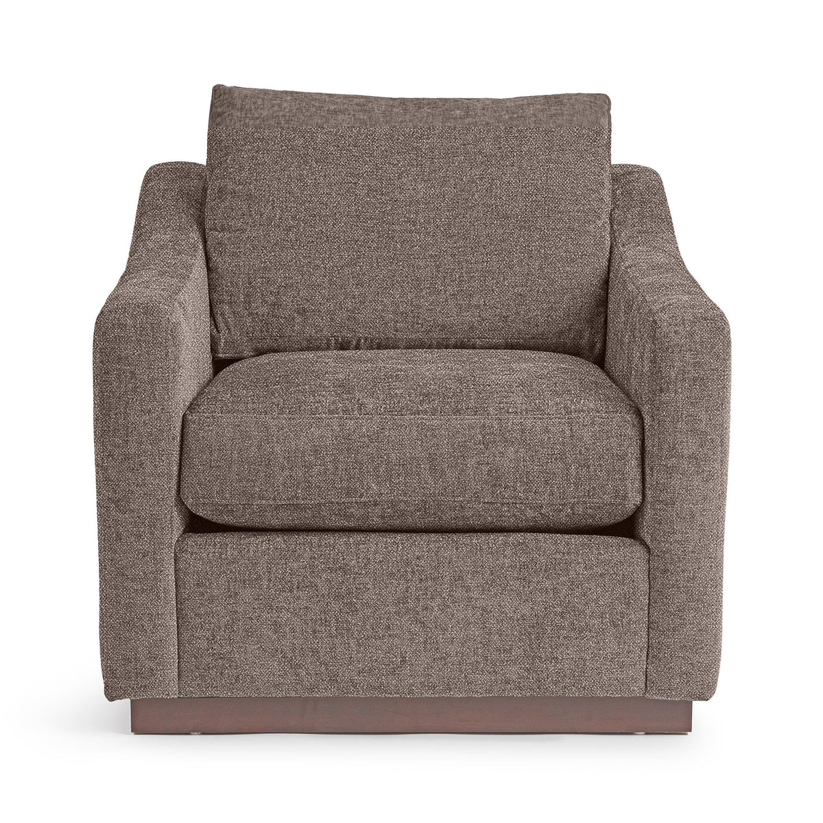 Classic Home Aspen accent arm chair with plush upholstery and wooden legs, stylish and comfortable for living room decor.