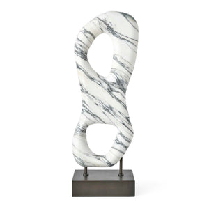 Double Vision - Sculpture - Black / Bronze / White