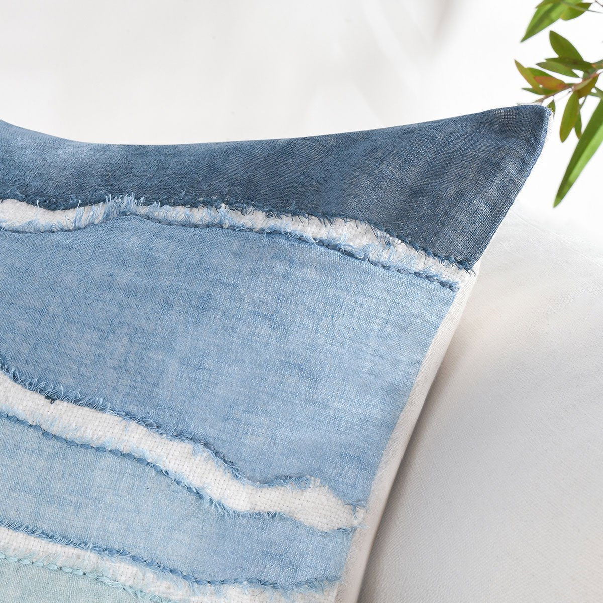 Classic Home Bikram accent pillow in Capri Blue Multi with vibrant, patterned fabric for decorative home decor.