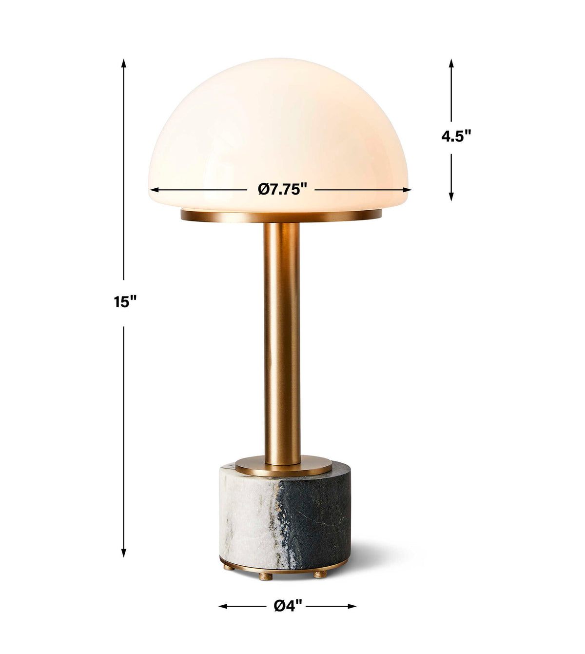 Mushroom - Mini Lamp - Panda Marble
