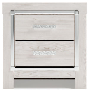 Altyra - Two Drawer Night Stand - White - R&R Furniture Gallery (Fountain Valley, CA)