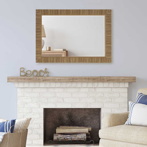 Textured Wrap Mirror - Natural