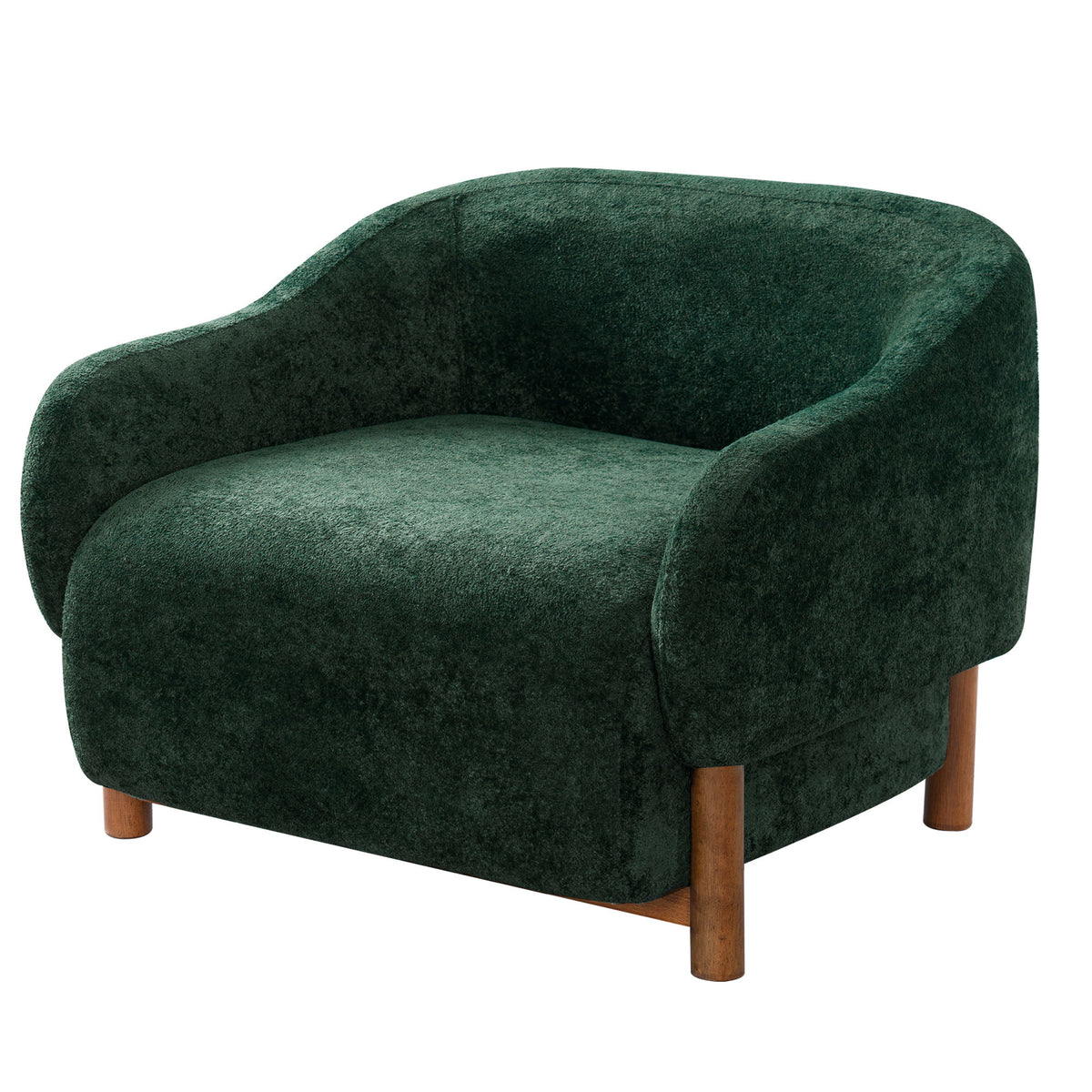 Modern Accent Chair With Recessed Arms And Tight Back