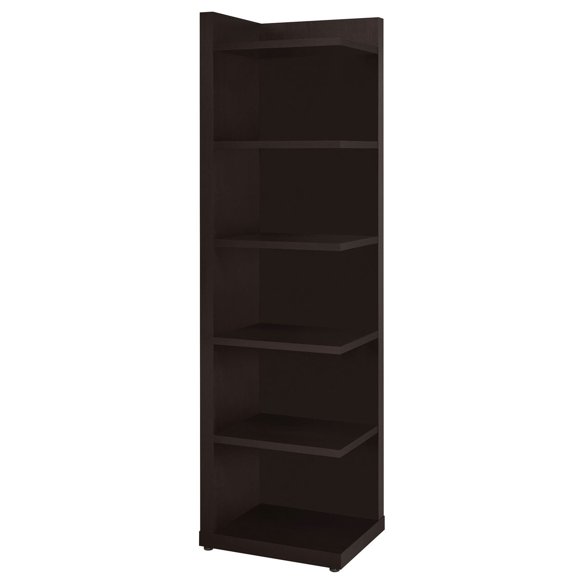 6 Tier Corner Bookcase - Cappuccino