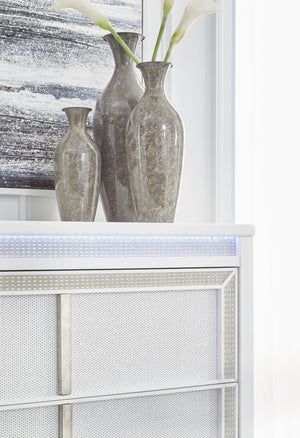 Chalanna - Five Drawer Chest - White - R&R Furniture Gallery (Fountain Valley, CA)
