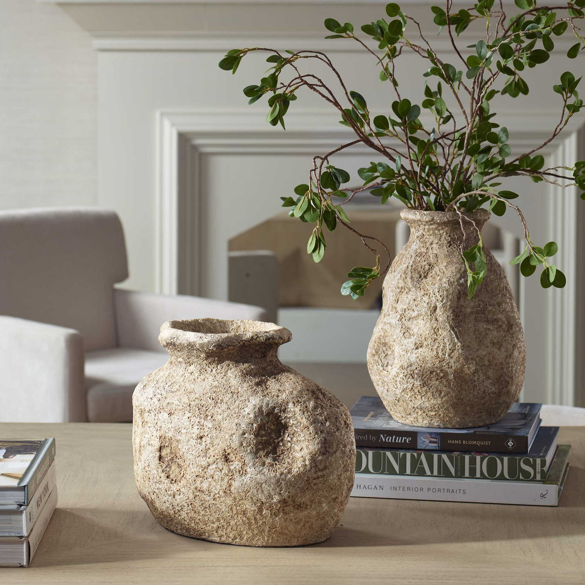 Ancient Echos - Vases (Set of 2) - Gray