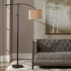 Floor Arc Lamp - Rubbed Bronze