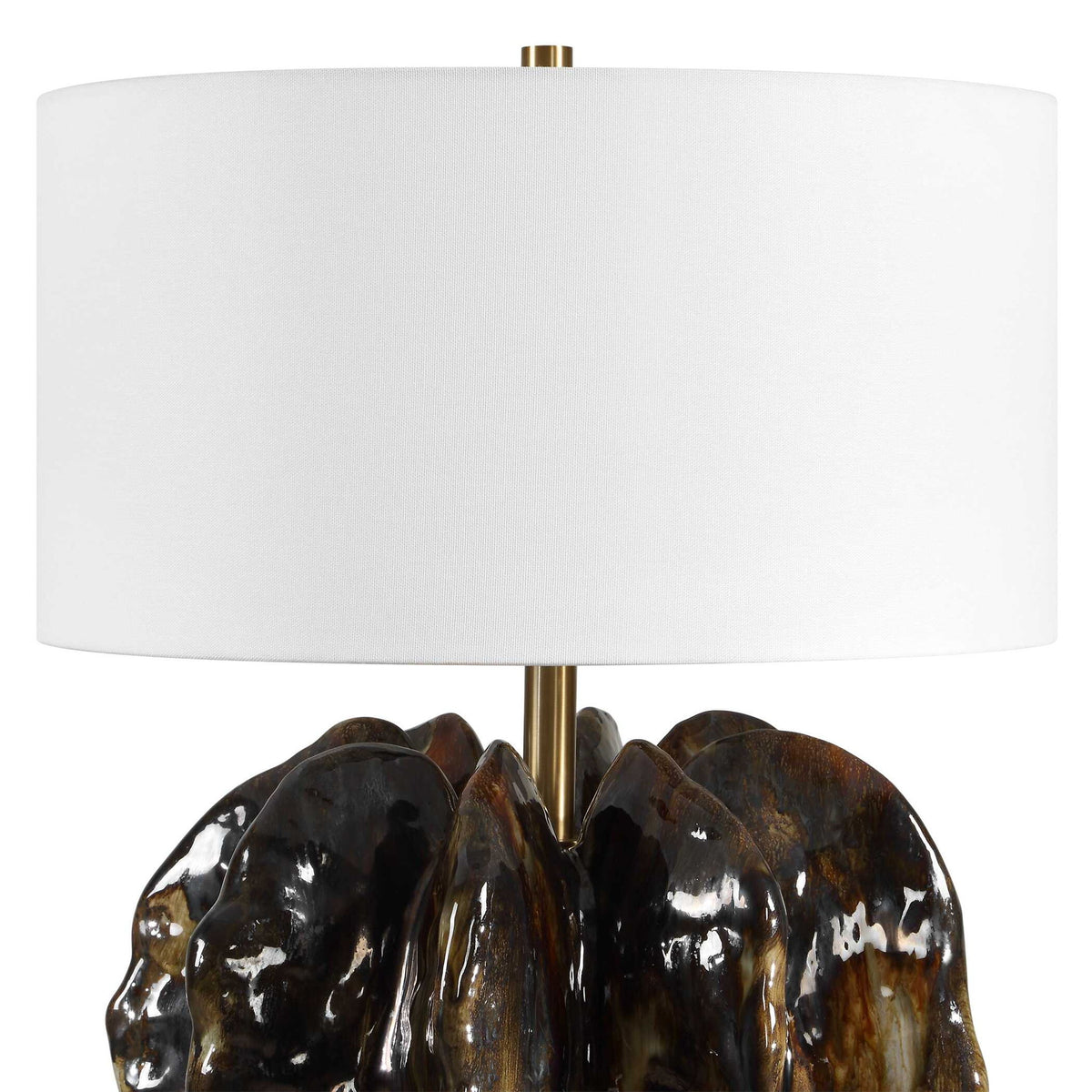 Jaudon - Glass Table Lamp - Brown