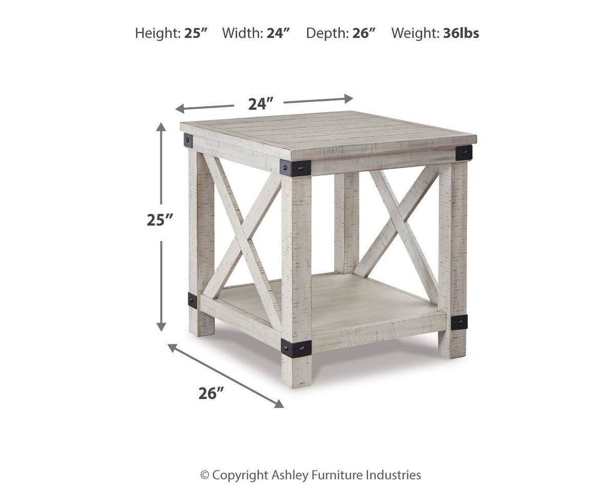 Carynhurst - Rectangular End Table - Whitewash - R&R Furniture Gallery (Fountain Valley, CA)