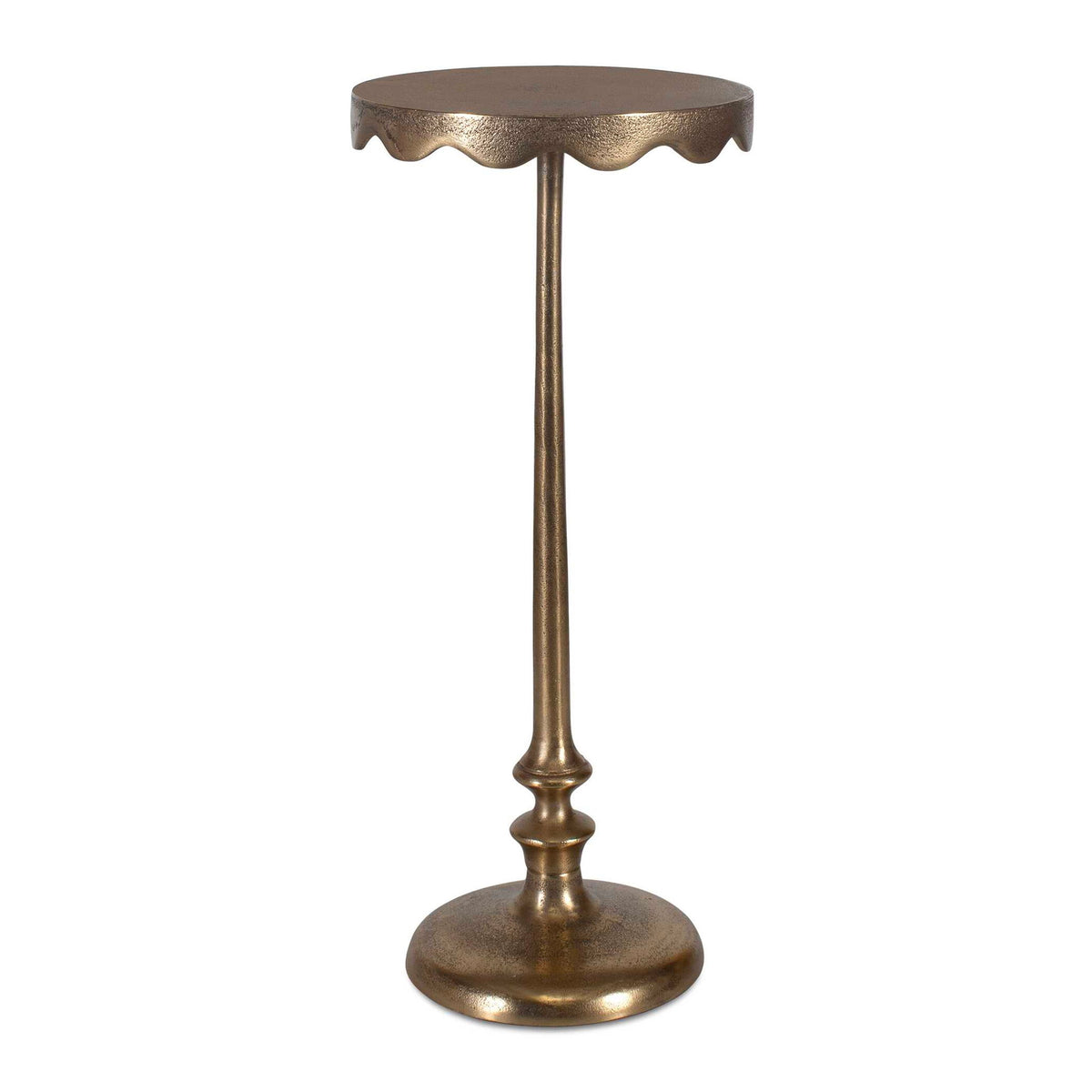 Aluminum Accent Table - Antique Brass
