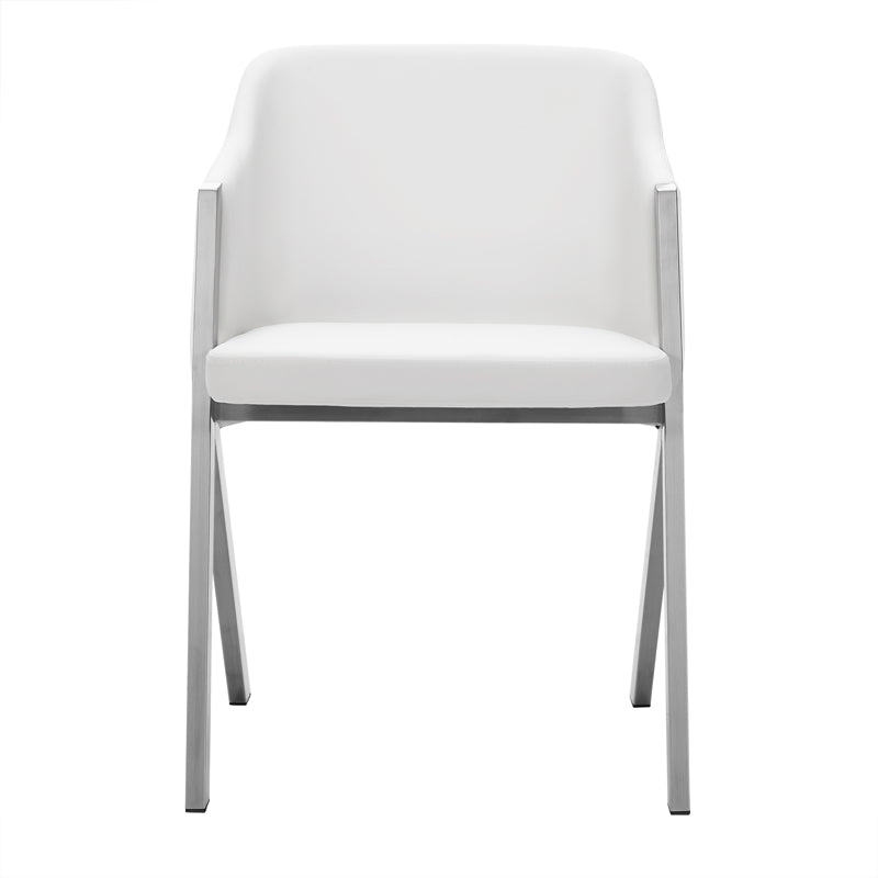 Darcy Modern White Leatherette Dining Chair (Set of 2) — view 2
