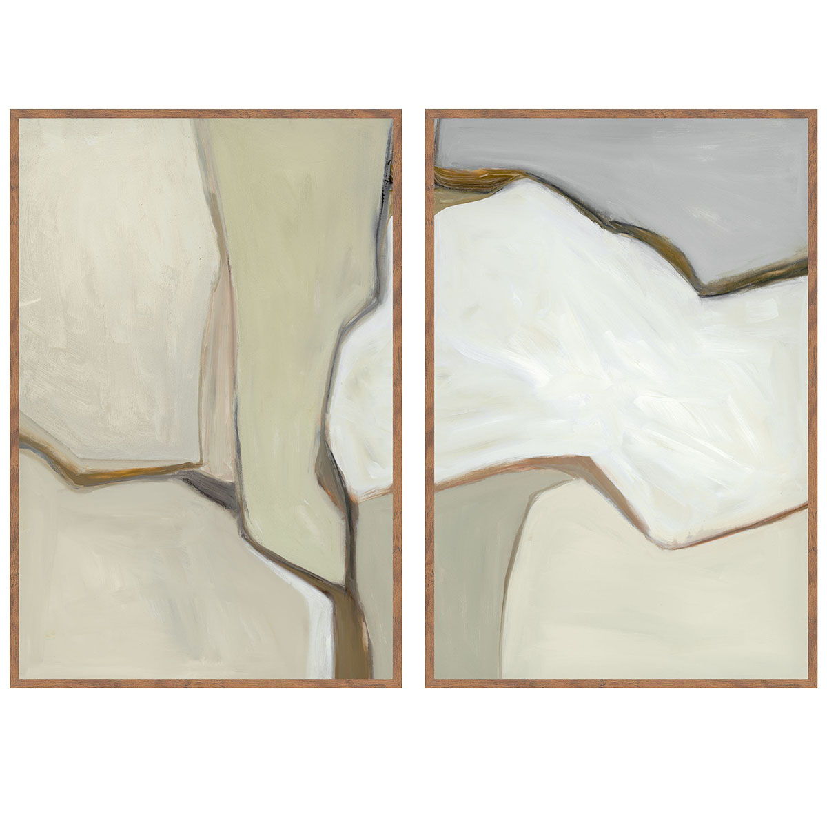 Dried - 60" x 40" Painting By Buddy Whitlock (Set of 2) - Walnut - R&R Furniture Gallery (Fountain Valley, CA)
