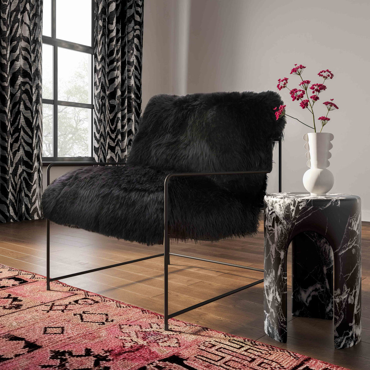 Kimi - Genuine Sheepskin Chair - R&R Furniture Gallery (Fountain Valley, CA)