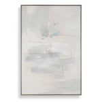 One And Only - Hand Painted Abstract Art - Blue / Brown / Gray / White
