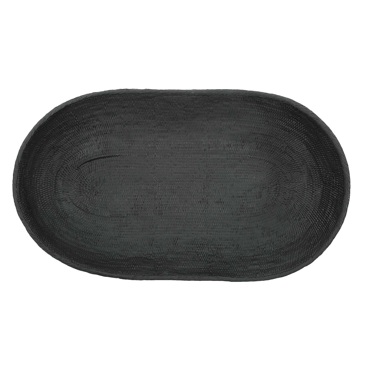 Ember - Weave Indoor-Outdoor Oblong Bowl - Black