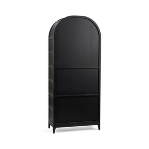 Classic Home Waverly Bookcase with adjustable shelves and wood finish, showcasing a tall, standard bookcase design with multiple storage compartments.