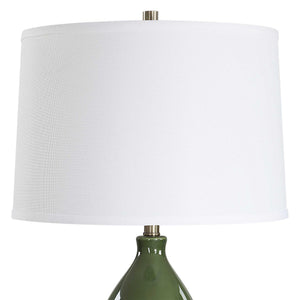 Ceramic Table Lamp - Dark Green