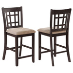 Lavon Wood Counter Height Dining Chair Tan and Espresso (Set of 2)