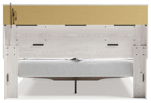 Altyra - King Upholstered Bookcase Bed With Storage - White - R&R Furniture Gallery (Fountain Valley, CA)