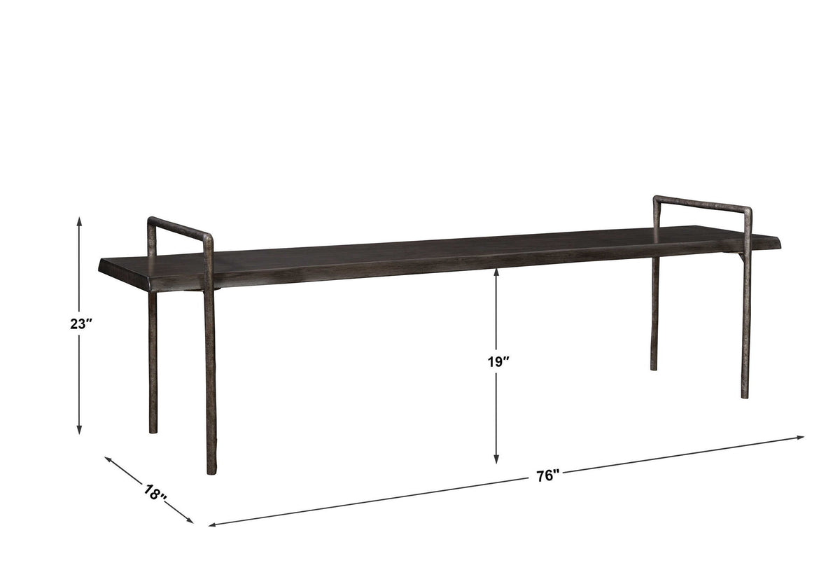 Chandos - Wooden Bench - Dark Gray