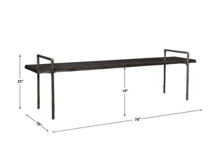 Chandos - Wooden Bench - Dark Gray