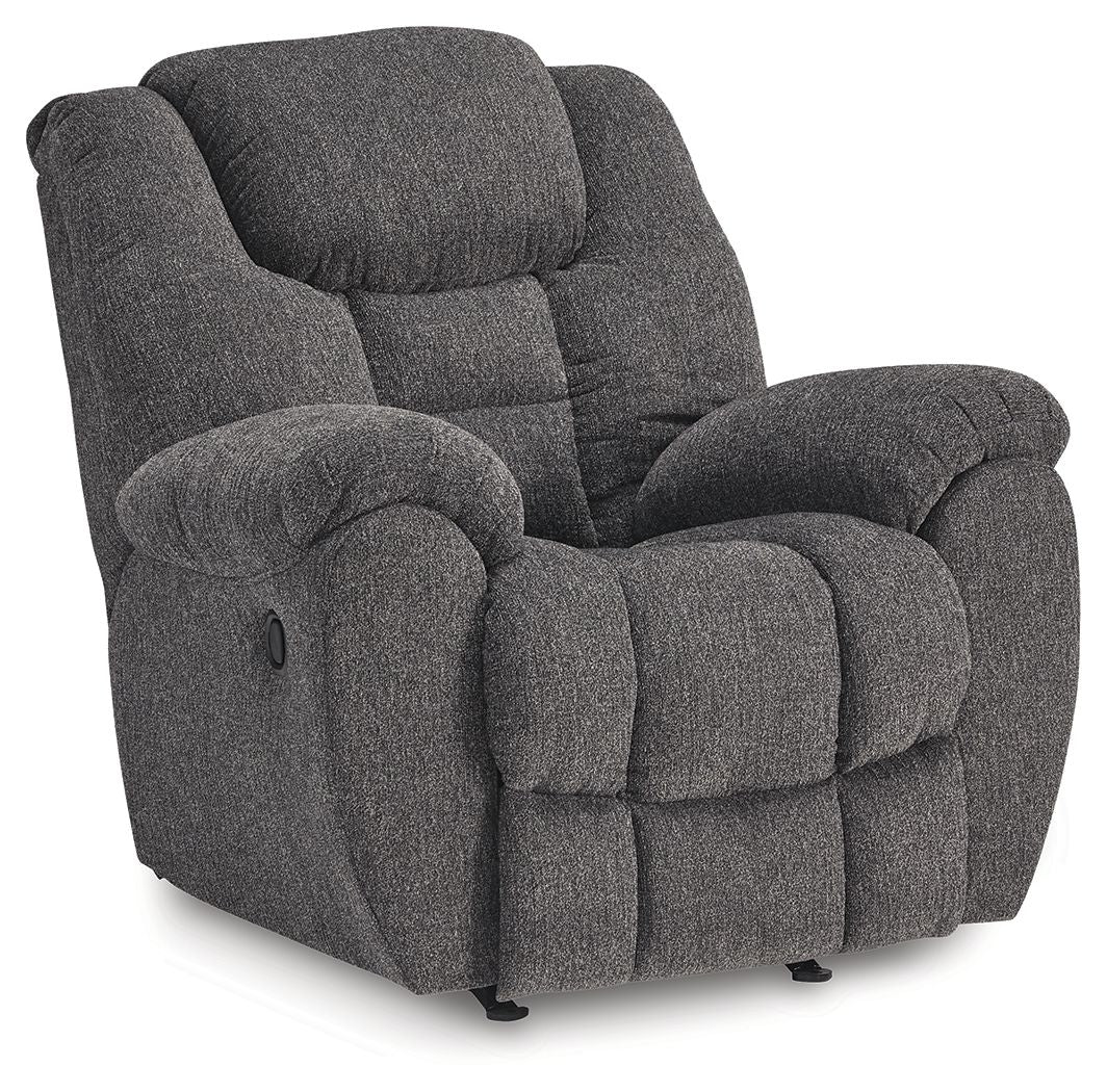 Foreside - Rocker Recliner - Charcoal - R&R Furniture Gallery (Fountain Valley, CA)