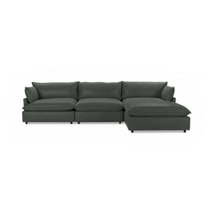 Classic Home Caplan modular sectional in a modern stationary sectional with plush fabric and sleek design.