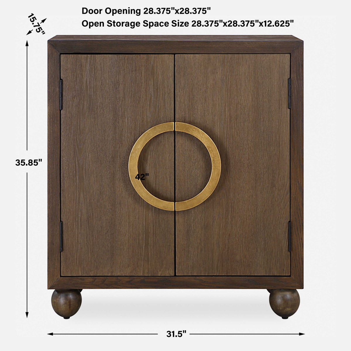 Mayenne - 2 Door Wood Cabinet - Oak