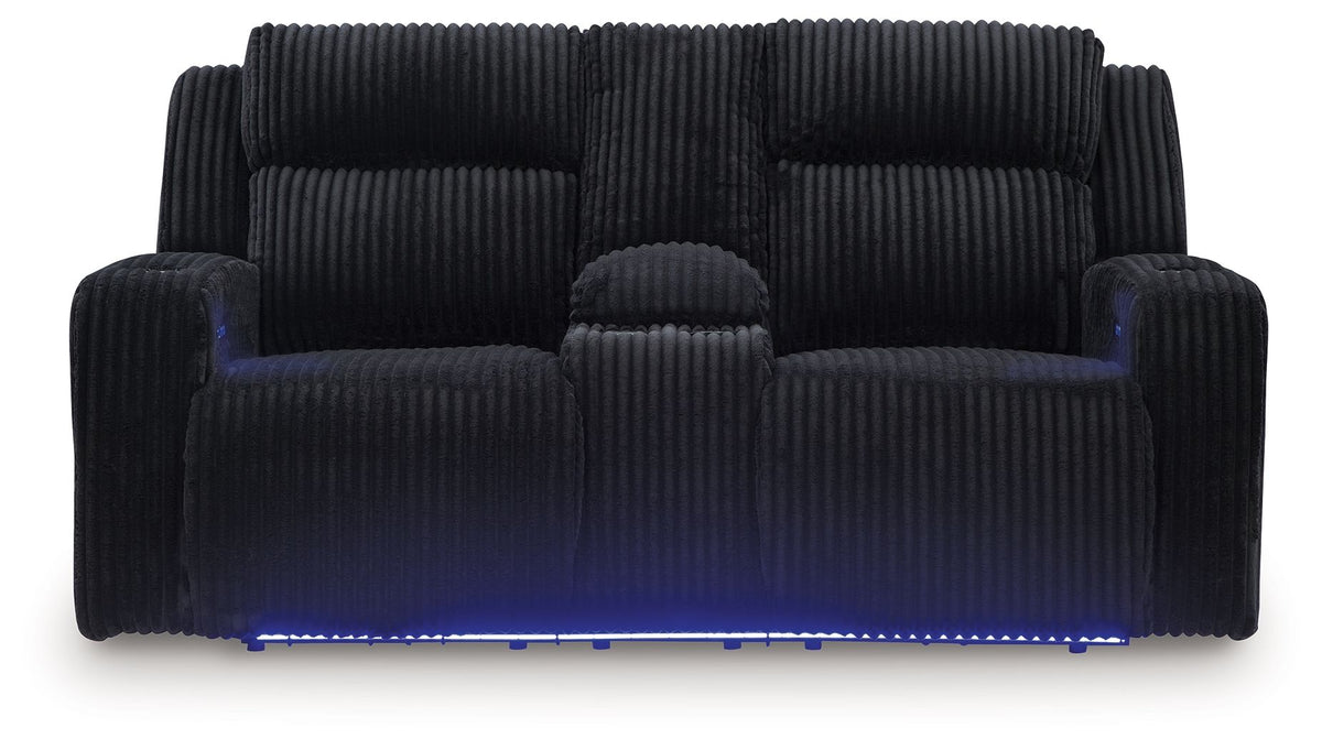 Forest Lake - Power Reclining Loveseat With Console / Adj Headrest - R&R Furniture Gallery (Fountain Valley, CA)
