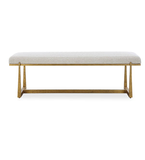 Midas - Bench - Antique Gold & White