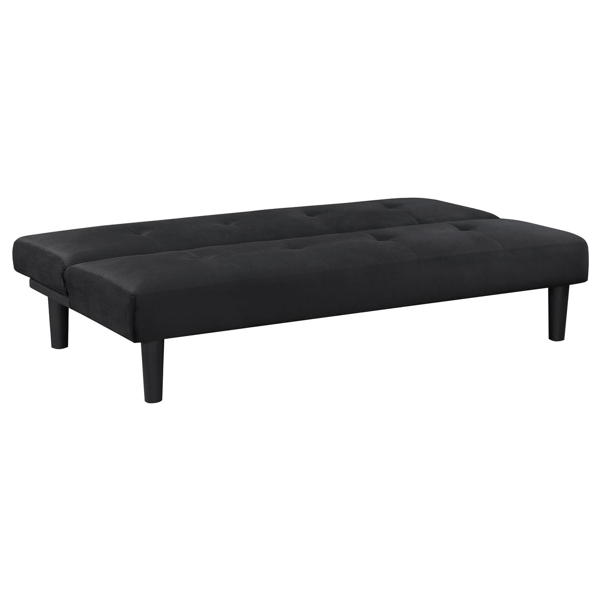 Boston - Tufted Convertible Sofa Bed Armless Design - Black