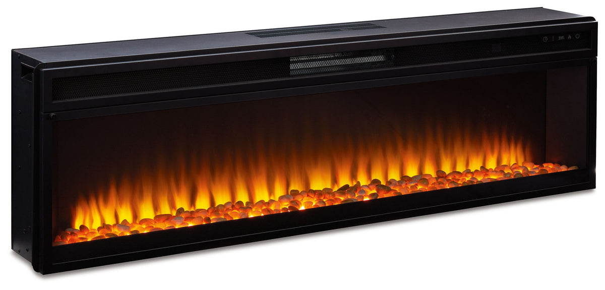 Entertainment Accessories - Wide Fireplace Insert - Black - R&R Furniture Gallery (Fountain Valley, CA)