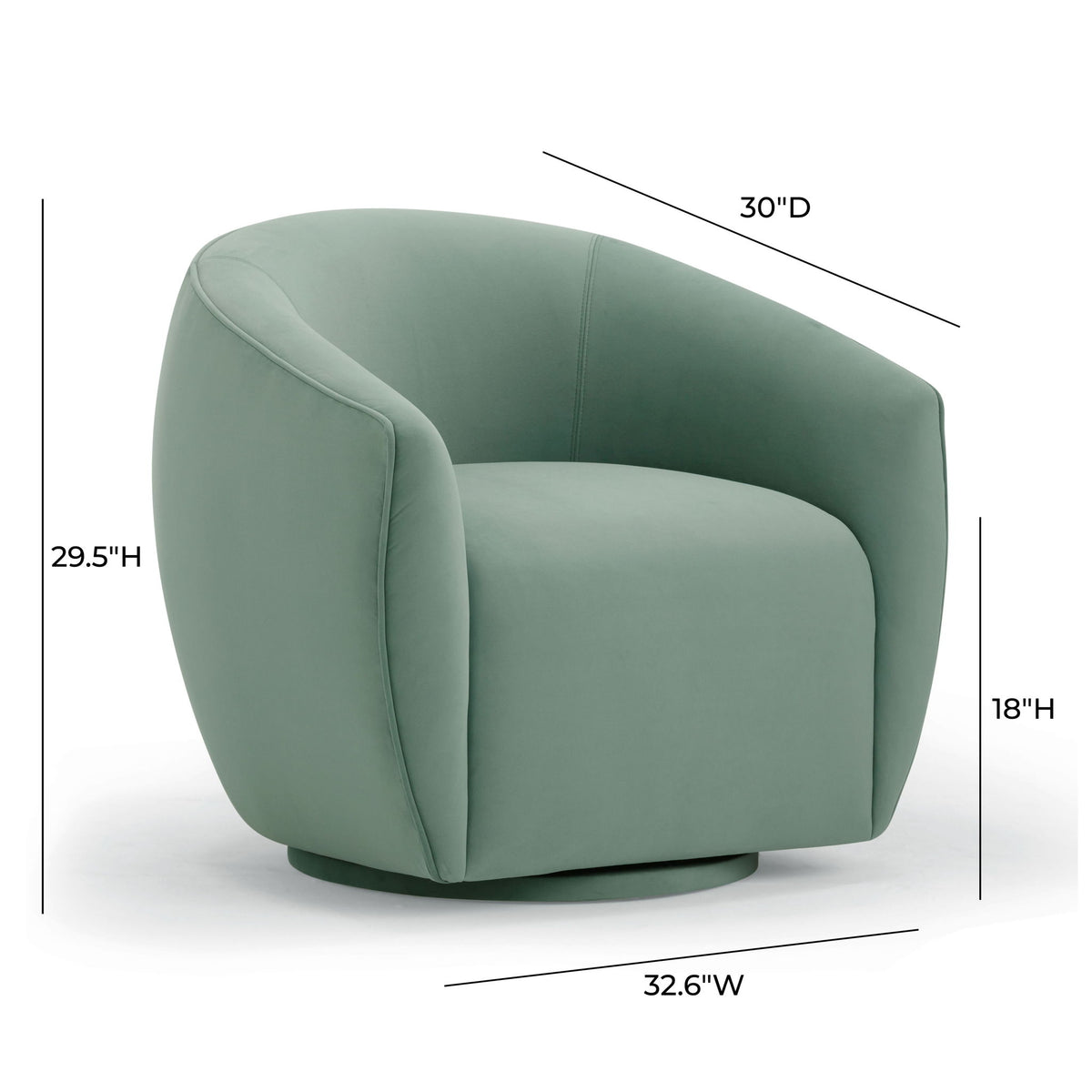 Jordan - Velvet Swivel Chair - R&R Furniture Gallery (Fountain Valley, CA)