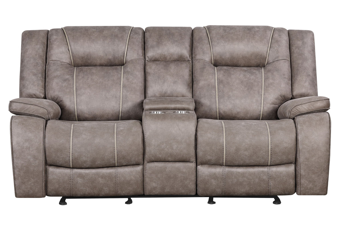 Blake - Reclining Console Loveseat - Desert Taupe