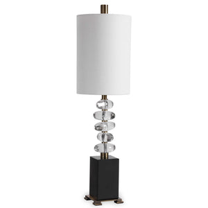 Edine - Buffet Lamp - Black / Brass / Brown