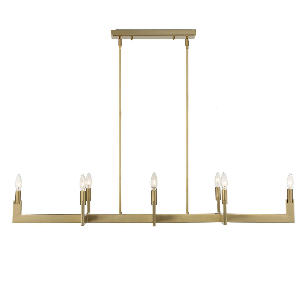 Cordoba - 8 Light Linear Chandelier - Gold