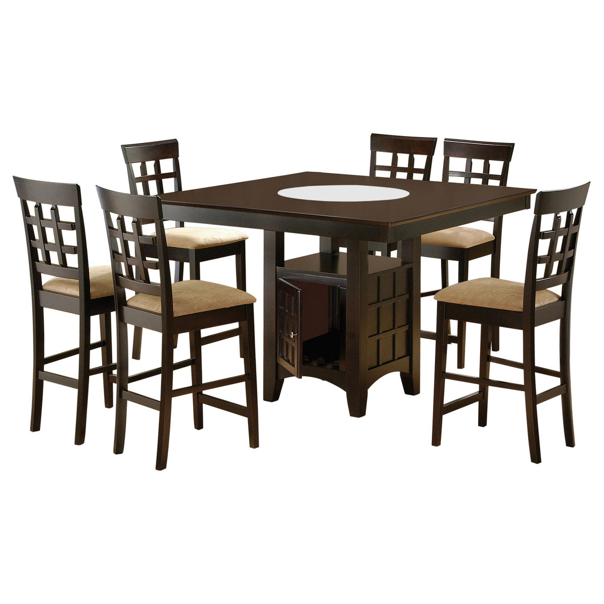 Gabriel 7-piece Square Counter Height Dining Set Cappuccino