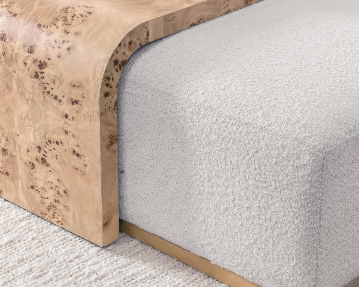 Kenan - Rectangle Ottoman Coffee Table - Creamy Ivory - R&R Furniture Gallery (Fountain Valley, CA)