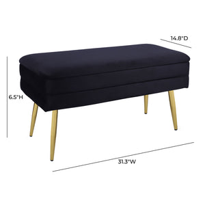 Ziva - Velvet Storage Bench - R&R Furniture Gallery (Fountain Valley, CA)